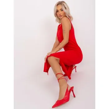 Dámské šaty Dámské šaty bavlněné midi OCH BELLA červené