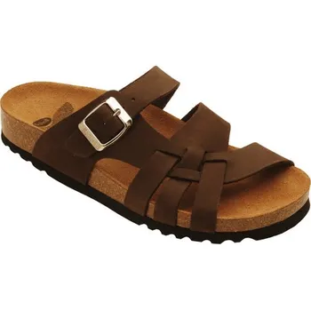 Dámské pantofle Scholl CARSOL tmavě hnědé - zdravotní pantofle