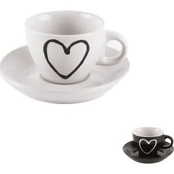 Hrnek s podšálkem SRDCE 0,09 l