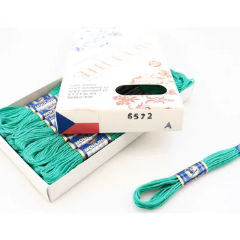 Příze Niťárna Vyšívací příze Mouline 6572 - paví zelená