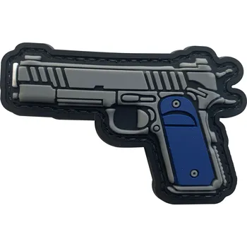 Nášivka 3D PVC velcro nášivka s motivem zbraně 1911