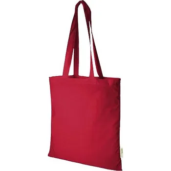 Nákupní taška Orissa 140 g/m² organic cotton tote bag 7L, transparentní červená