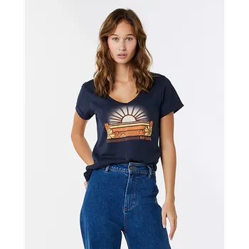 Tričko Rip Curl V STANDARD TEE Navy velikost XS