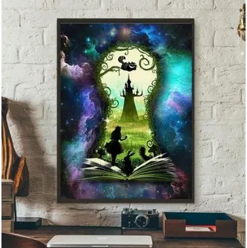 Diamantové malování Čína Diamantové malování - Alenka v říši divů (kulaté diamanty) Motiv: Alenka v říši divů, Rozměr: 20x25 cm