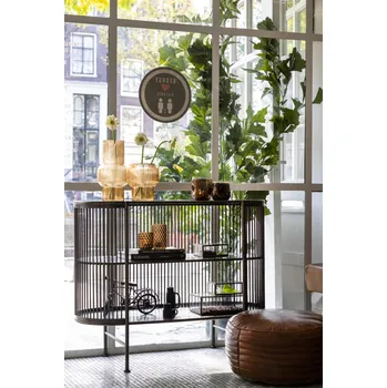 Komoda Černá kovová komoda YINTHE M black - 100*40*80 cm