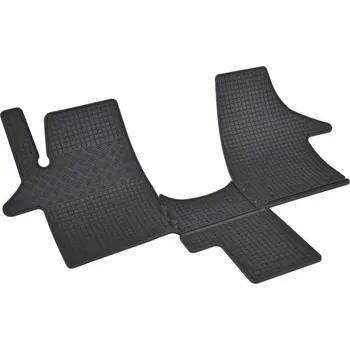 autokoberec Autokoberce gumové přesné - Volkswagen T6 (Typ SG/SH) Multivan (2015-2023) čtyřdílná sada / koberec přes tunel 2-sedadla