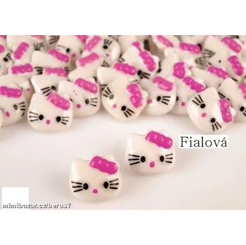 Knoflík Knoflík * knoflíky HELLO KITTY fialová