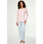 Pyžamo dámské dlouhé Cornette 287 růžové Barva: růžová, Velikost: L