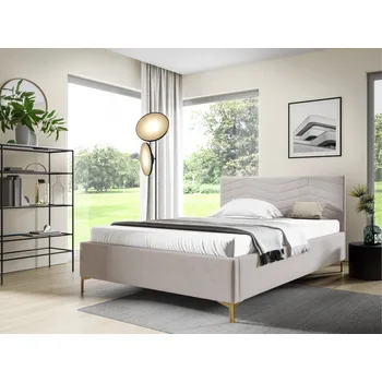 Postel Eka Čalouněná postel ANNA+ 140x200 cm Barva látky Trinity: (2309) Červená, Úložný prostor: Bez úložného prostoru