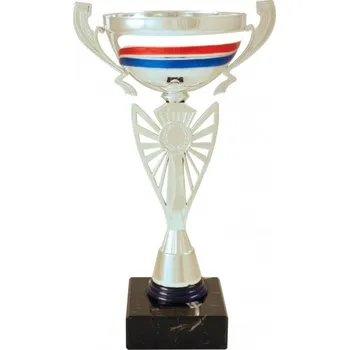 Pohár PET066 Barva: stříbro, Výška: 33 cm, Průměr kalichu: 14 cm