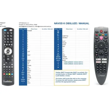 Dálkový ovladač General FREESAT 4K TV BOX - náhradní dálkový ovladač
