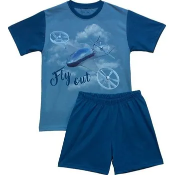 Chlapecké pyžamo Disney Dětské klučičí pyžamo krátké Dron modré Barva: Modrá, Velikost: 140-146