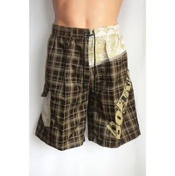 Pánské kraťasy Hnědé pánské koupací šortky Elemar 414-12 Barva: hnědá, Velikost: L