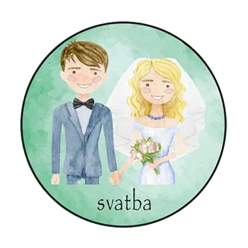 magnetka pro dítě Slon Pamatovák Svatba