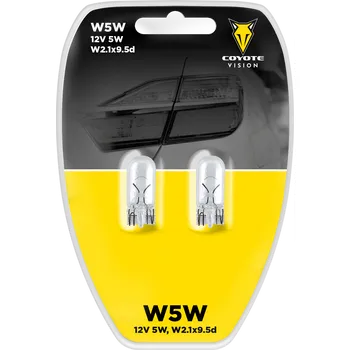 Autožárovka Coyote Vision 50136 W5W W2,1x9,5d 12V 5W celosklo 2ks blistr Coyote Vision 50136 W5W W2,1x9,5d 12V 5W celosklo 2ks blistr