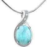 Silvego Stříbrný přívěsek s přírodním Larimarem JST14810LR + 2 měsíce na vrácení zboží