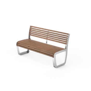 Zahradní lavice HTI TRAPO Lavička s opěradlem LTR018.04 Materiál konstrukce: ocel, Povrchová úprava: komaxit dle RAL, Typ použitého obložení: ash