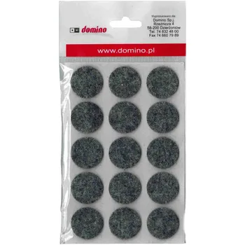 Podložka pod nábytek DOMINO Filcová podložka U Filc fi25 - 15ks šedá
