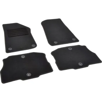 autokoberec Autokoberce textilní přesné černé / černé obšití - Jeep Wrangler (Typ JL) 4Xe PHEV (2021-2023) 5-sedadel