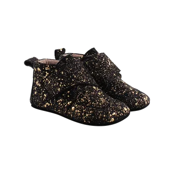 Capáčky EN FANT Velcro Slippers Black Glitter 24 EU