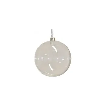 Vánoční dekorace Skleněná baňka, čiré sklo 10 cm