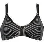 Mateřská kojící podprsenka Naturana pruhovaná 5105 Barva: černobílá, Velikost: 75C