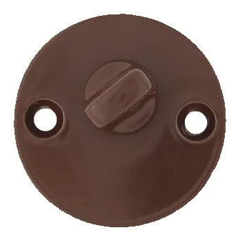 Dveřní kování DOMINO rozeta BISZKOPT WC - hnědá