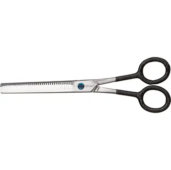 Kadeřnické nůžky Efilační nůžky s plastovou rukojetí a mikroozubením Eurostil Professional Initiation Scissors 6,5" (04361) + dárek zdarma