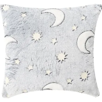 Povlečení Dekaland Svítící mikroplyšový povlak na polštářek (40x40cm) - Modern Barva: Měsíc a hvězdy