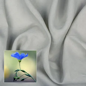 Galanterie Přírodní lněná látka Oskar, Sv. Šedá, 265 gr