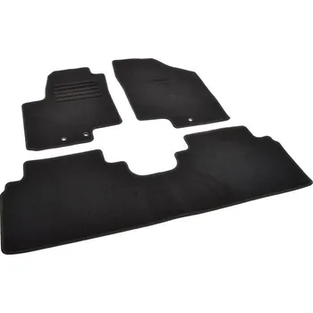 autokoberec Autokoberce textilní přesné černé / černé obšití - Kia Venga (2009-2019) 5-sedadel