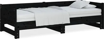 Postel Výsuvná postel 2x 90 x 200 cm masiv borovice/černá