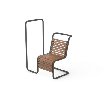 Zahradní lavice HTI FULFIT Lavička s opěradlem LFT256.02 Materiál konstrukce: ocel, Povrchová úprava: komaxit dle RAL, Typ použitého obložení: sapeli