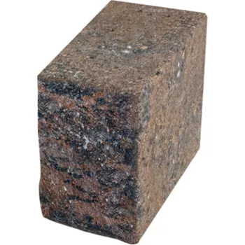 Zahradní obrubník DITON Tvárnice Muráno 21/25 koncový 1/4 kámen 120x250x210 mm cihlovo-černá