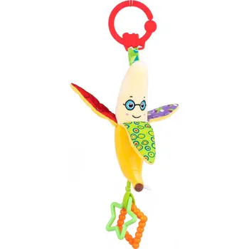 Hračka pro nejmenší Bali Bazoo Závěsná hračka na kočárek, Banán, žlutý, šedý