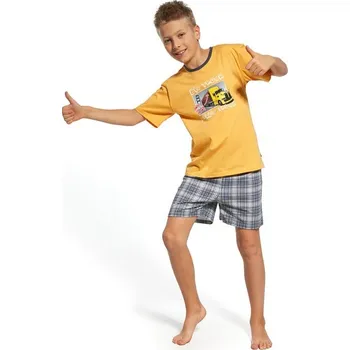 Chlapecké pyžamo Pyžamo dětské Cornette 789/64 kamion žluté Barva: žlutá, Velikost: 122-128