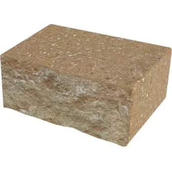 plotová tvarovka DITON Tvárnice Muráno 14/25 koncový 3/4 kámen 330x250x140 mm latte