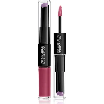 L'Oréal Infaillible 24H Lipstick 2v1 6 ml, 302 Rose Eternite
