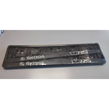 Držák SPZ Podložka pod SPZ 3D Škoda VRS - black edition