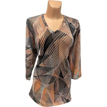 Decentní halenka ORAVA, Barva Oranžová, Velikost XXL52, Materiál 98% Polyester 2% Lycra