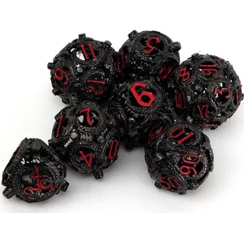 Příslušenství k deskovým hrám imago Sada kovových kostek Hollow - Uroboros, barva šedo-oranžová