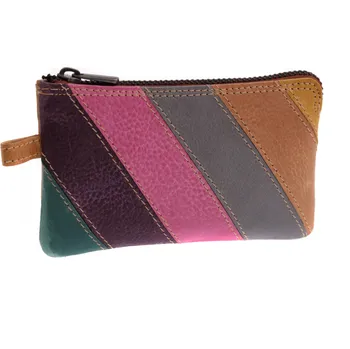 Kožená klíčenka Lagen 717-MZ/D Caramel Multi hnědá vícebarevná