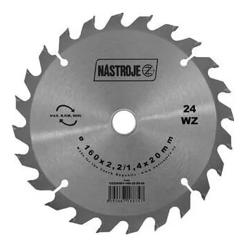 Pilový kotouč NÁSTROJE CZ Pilový kotouč SK 160x2,2/1,4x20 5391 24 WZ - CZ225391-160-22-20-24