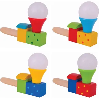 Hračka pro nejmenší Bigjigs Toys Foukání lokomotiva s balónkem 1ks