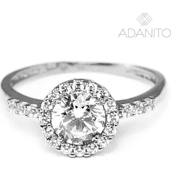 Prsten Zlatý prsten z bílého zlata se zirkony