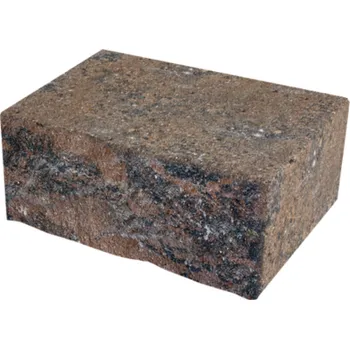 plotová tvarovka DITON Tvárnice Muráno 14/25 koncový 3/4 kámen 330x250x140 mm cihlovo-černá