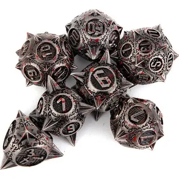 Příslušenství k deskovým hrám imago Sada kovových kostek Zkáza, barva starostříbro