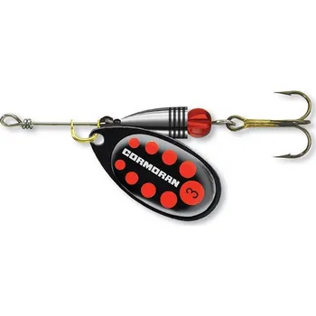 Umělá nástraha Cormoran třpytka Bullet černá červené tečky