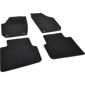 autokoberec Autokoberce textilní přesné černé / černé obšití - Škoda Roomster (Typ 5J) (2006-2015) 5-sedadel