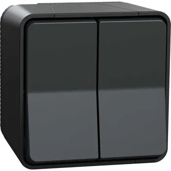 vypínač MUR35022 Přepínač dvojitý střídavý ř.6+6, IP55, kompletní , povrchový, antracit, Schneider